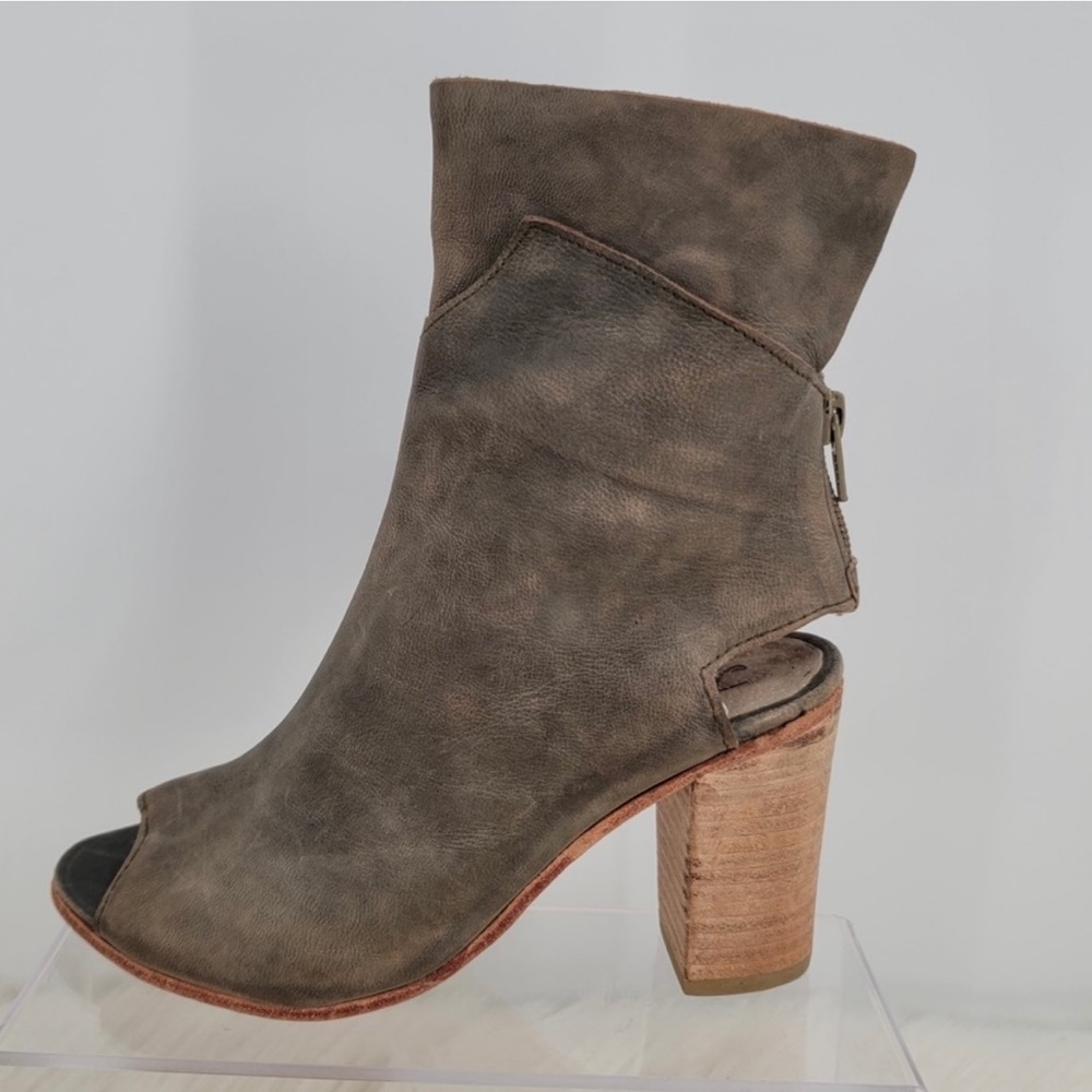 Free People Golden Road Peep Toe Leather Boots - Picture 3 of 11